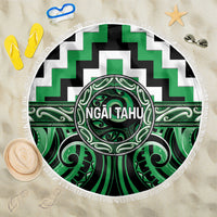 Aotearoa Ngai Tahu Beach Blanket Maori Iwi Poutama Puhoro Tattoo LT14 One Size 150cm Green - Polynesian Pride