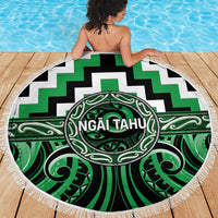 Aotearoa Ngai Tahu Beach Blanket Maori Iwi Poutama Puhoro Tattoo LT14 - Polynesian Pride
