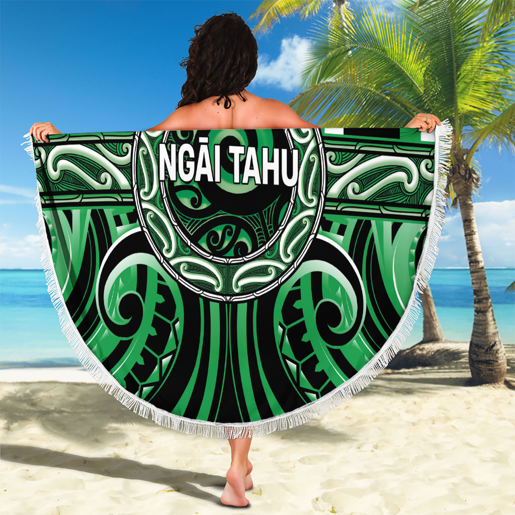 Aotearoa Ngai Tahu Beach Blanket Maori Iwi Poutama Puhoro Tattoo LT14 - Polynesian Pride