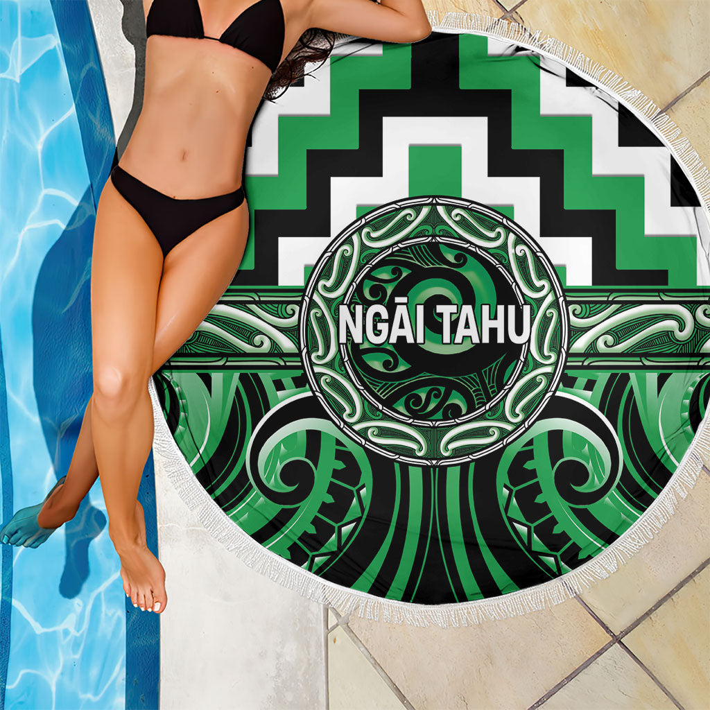Aotearoa Ngai Tahu Beach Blanket Maori Iwi Poutama Puhoro Tattoo LT14 - Polynesian Pride