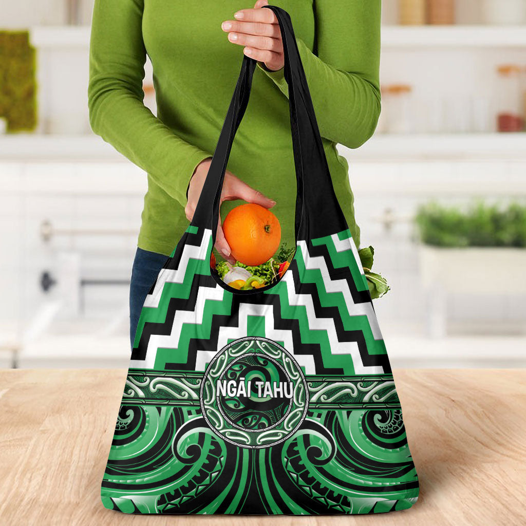 Aotearoa Ngai Tahu Grocery Bag Maori Iwi Poutama Puhoro Tattoo LT14 - Polynesian Pride