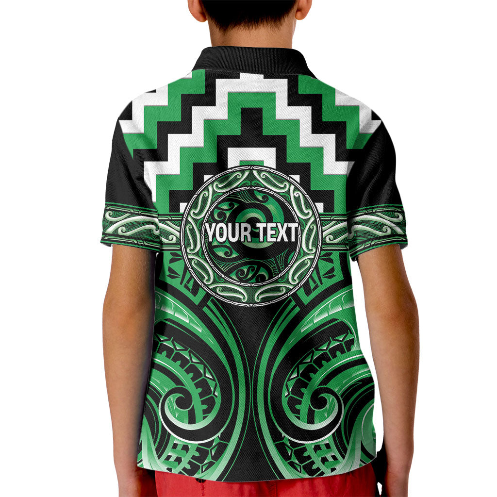 Aotearoa Ngai Tahu Personalised Kid Polo Shirt Maori Iwi Poutama Puhoro Tattoo LT14 - Polynesian Pride