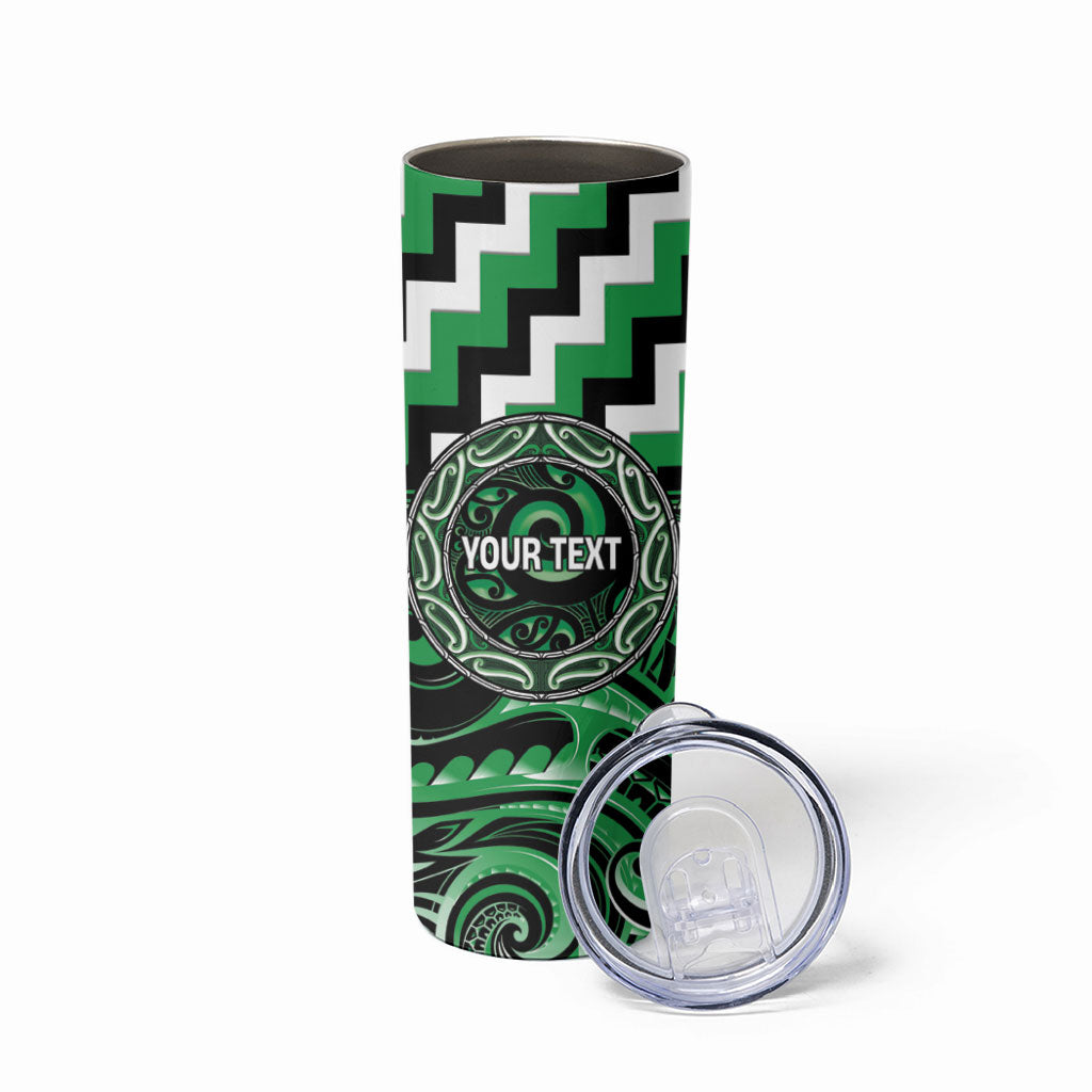 Aotearoa Ngai Tahu Personalised Skinny Tumbler Maori Iwi Poutama Puhoro Tattoo LT14 - Polynesian Pride