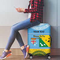 Personalised Malampa Fiji Day Luggage Cover 10 October Fijian Tapa Flag Style LT14 - Polynesian Pride