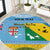 Personalised Malampa Fiji Day Round Carpet 10 October Fijian Tapa Flag Style