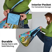 Vanuatu Malampa Fiji Day Grocery Bag Happy 10 October With Maps Tropical Flowers