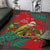 Personalised New Zealand Kakapo Christmas Area Rug Meri Kirihimete Silver Fern Mix Pohutukawa