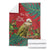 Personalised New Zealand Kakapo Christmas Blanket Meri Kirihimete Silver Fern Mix Pohutukawa