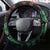 New Zealand Gecko Christmas Steering Wheel Cover Meri Kirihimete Paua Shell Mix Pohutukawa