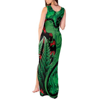New Zealand Gecko Christmas Tank Maxi Dress Meri Kirihimete Paua Shell Mix Pohutukawa