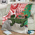 Personalised New Zealand Tuatara Christmas Blanket Meri Kirihimete Aotearoa Maori Mix Pohutukawa