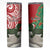 Personalised New Zealand Tuatara Christmas Skinny Tumbler Meri Kirihimete Aotearoa Maori Mix Pohutukawa