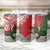 Personalised New Zealand Tuatara Christmas Tumbler Cup Meri Kirihimete Aotearoa Maori Mix Pohutukawa