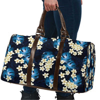 Blue Tropical Hawaii Travel Bag Seamless Monstera Plumeria Hawaiian Pattern - Polynesian Pride