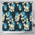 Dark Cyan Tropical Hawaii Shower Curtain Seamless Monstera Plumeria Hawaiian Pattern - Polynesian Pride