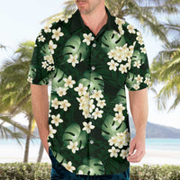 Green Tropical Hawaii Hawaiian Shirt Seamless Monstera Plumeria Hawaiian Pattern - Polynesian Pride