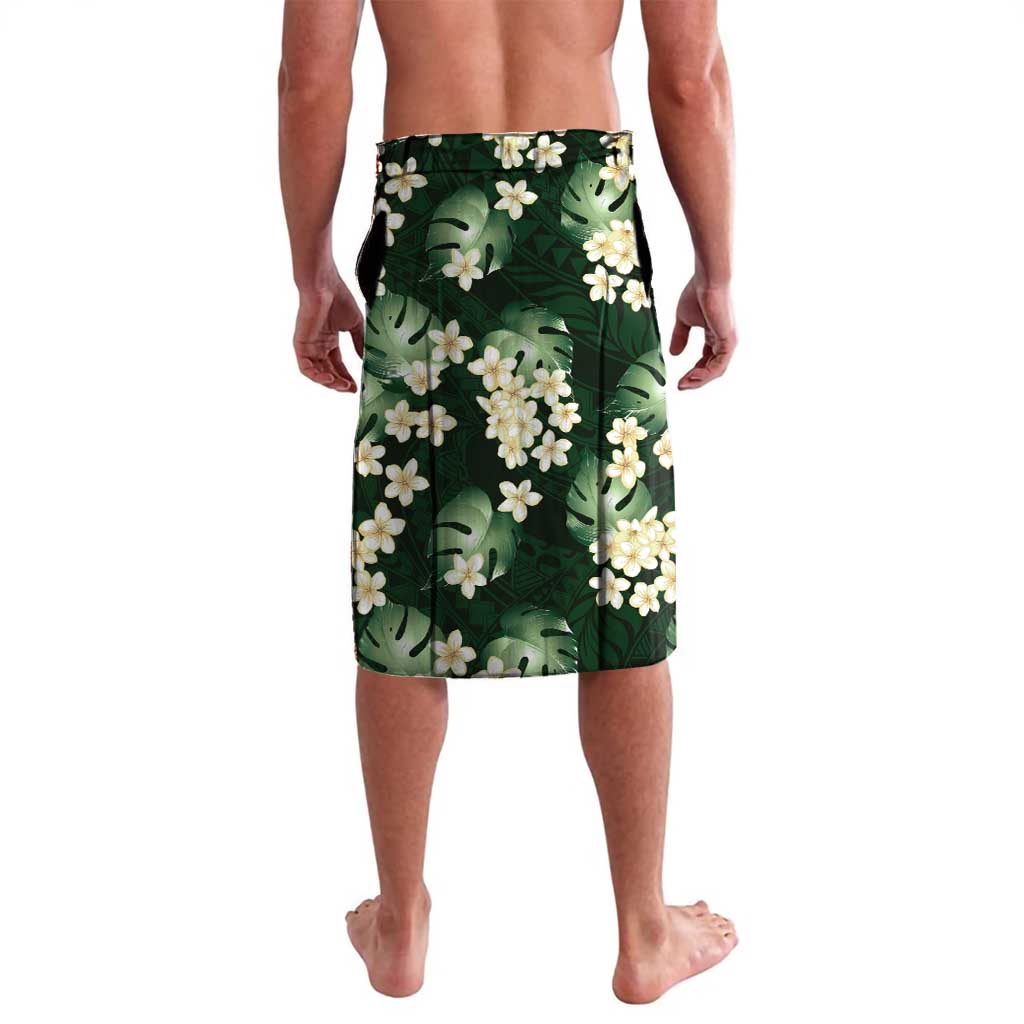 Green Tropical Hawaii Lavalava Seamless Monstera Plumeria Hawaiian Pattern - Polynesian Pride