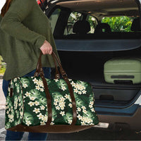 Green Tropical Hawaii Travel Bag Seamless Monstera Plumeria Hawaiian Pattern - Polynesian Pride