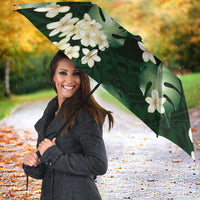 Green Tropical Hawaii Umbrella Seamless Monstera Plumeria Hawaiian Pattern - Polynesian Pride