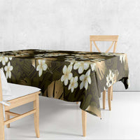 Gold Tropical Hawaii Tablecloth Seamless Monstera Plumeria Hawaiian Pattern - Polynesian Pride