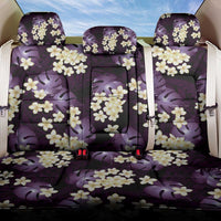 Purple Tropical Hawaii Back Car Seat Cover Seamless Monstera Plumeria Hawaiian Pattern - Polynesian Pride