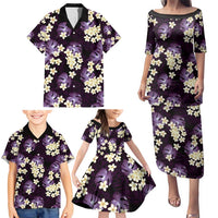 Purple Tropical Hawaii Family Matching Puletasi and Hawaiian Shirt Seamless Monstera Plumeria Hawaiian Pattern LT14 - Polynesian Pride