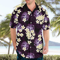 Purple Tropical Hawaii Hawaiian Shirt Seamless Monstera Plumeria Hawaiian Pattern - Polynesian Pride