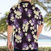 Purple Tropical Hawaii Hawaiian Shirt Seamless Monstera Plumeria Hawaiian Pattern - Polynesian Pride