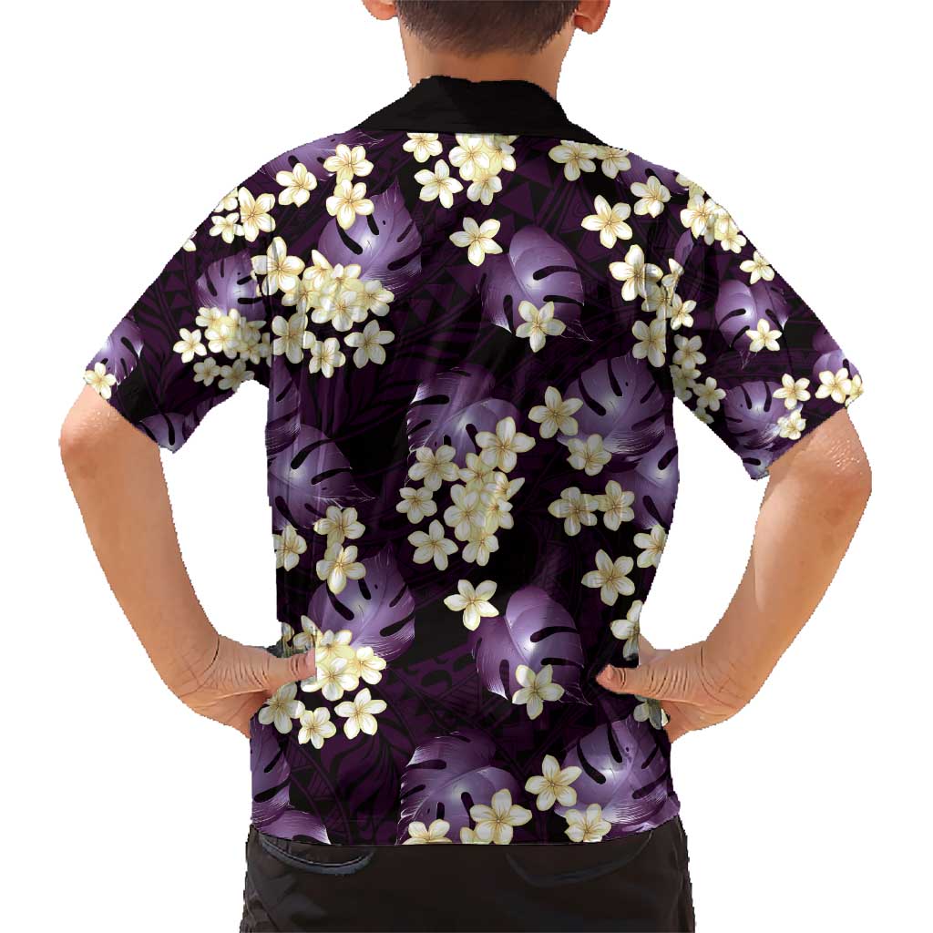 Purple Tropical Hawaii Hawaiian Shirt Seamless Monstera Plumeria Hawaiian Pattern - Polynesian Pride