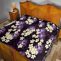 Purple Tropical Hawaii Quilt Seamless Monstera Plumeria Hawaiian Pattern - Polynesian Pride