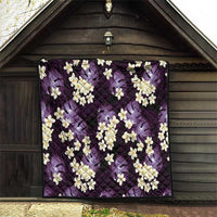 Purple Tropical Hawaii Quilt Seamless Monstera Plumeria Hawaiian Pattern - Polynesian Pride