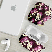 Pink Tropical Hawaii AirPods Case Seamless Monstera Plumeria Hawaiian Pattern - Polynesian Pride