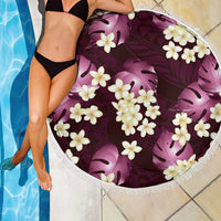 Pink Tropical Hawaii Beach Blanket Seamless Monstera Plumeria Hawaiian Pattern - Polynesian Pride
