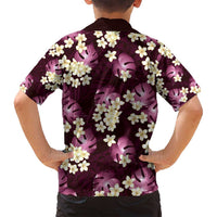 Pink Tropical Hawaii Family Matching Puletasi and Hawaiian Shirt Seamless Monstera Plumeria Hawaiian Pattern LT14 - Polynesian Pride