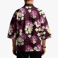 Pink Tropical Hawaii Kimono Seamless Monstera Plumeria Hawaiian Pattern - Polynesian Pride