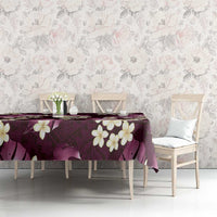 Pink Tropical Hawaii Tablecloth Seamless Monstera Plumeria Hawaiian Pattern - Polynesian Pride