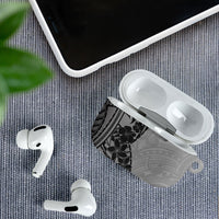 Black Gray Polynesia Tropical Flowers AirPods Case LT14 - Polynesian Pride