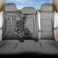 Black Gray Polynesia Tropical Flowers Back Car Seat Cover LT14 One Size Gray - Polynesian Pride