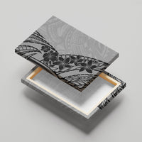 Black Gray Polynesia Tropical Flowers Canvas Wall Art LT14 - Polynesian Pride