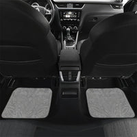 Black Gray Polynesia Tropical Flowers Car Mats