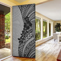Black Gray Polynesia Tropical Flowers Door Cover LT14 - Polynesian Pride