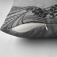Black Gray Polynesia Tropical Flowers Pillow Cover LT14 - Polynesian Pride