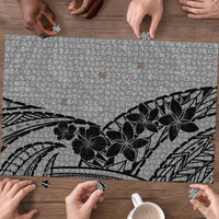 Black Gray Polynesia Tropical Flowers Puzzle LT14 - Polynesian Pride