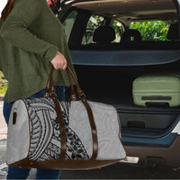 Black Gray Polynesia Tropical Flowers Travel Bag LT14 - Polynesian Pride