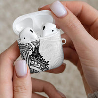 Black White Polynesia Tropical Flowers AirPods Case LT14 - Polynesian Pride