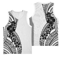 Black White Polynesia Tropical Flowers Basketball Jersey LT14 - Polynesian Pride