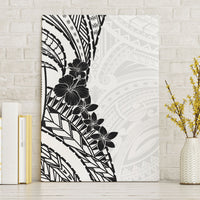 Black White Polynesia Tropical Flowers Canvas Wall Art LT14 Without Frame White - Polynesian Pride
