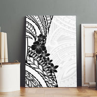 Black White Polynesia Tropical Flowers Canvas Wall Art LT14 - Polynesian Pride