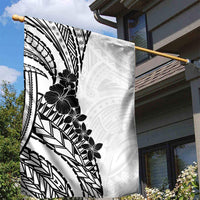 Black White Polynesia Tropical Flowers Garden Flag LT14 - Polynesian Pride