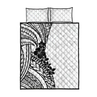 Black White Polynesia Tropical Flowers Quilt Bed Set LT14 - Polynesian Pride
